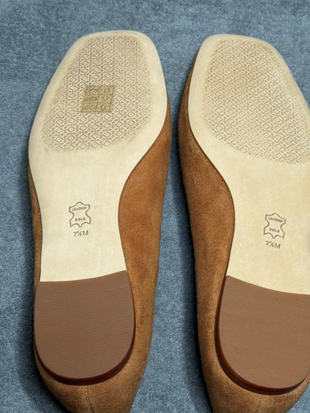 Tory Burch Georgia Ballet Flats NWT - Tan 240 Silk Suede, Size 7.5 - Picture 5 of 13